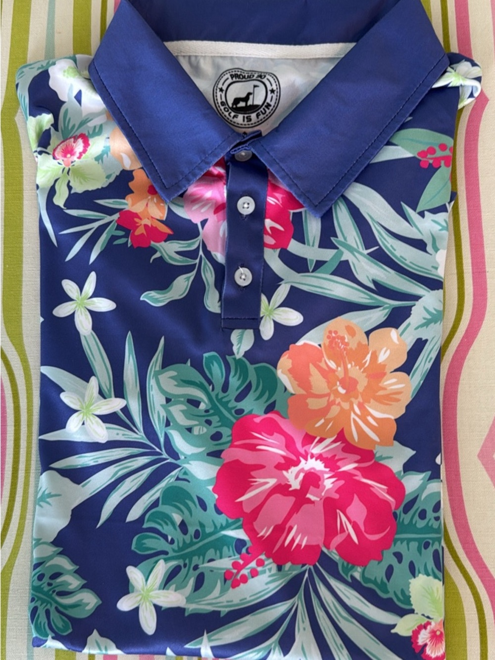 Men’s Proud 90 Golf is Fun Polo Shirt Size Large